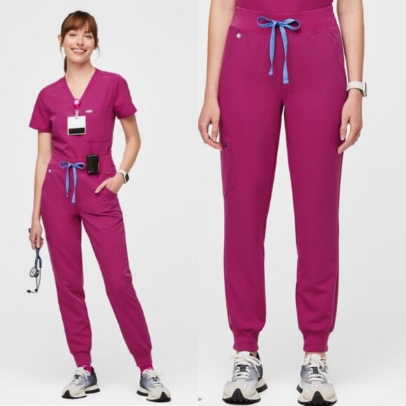 FIGS Zamora Scrub Jogger Pants in Raspberry Sorbet XL - Picture 1 of 8